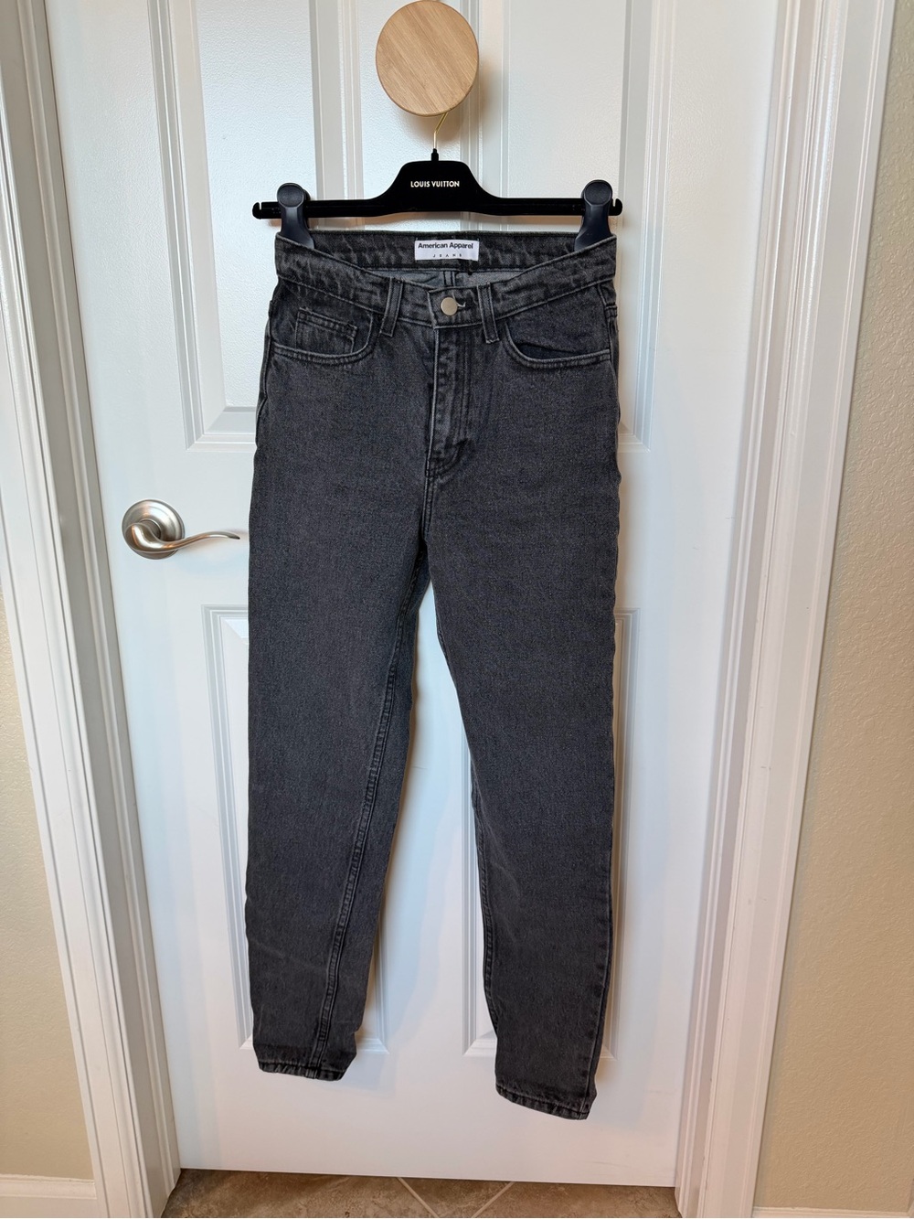 American Apparel Made in USA High Rise Black Jeans Size 27